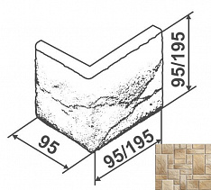 Искусственный камень Мальта угол 114 9,5х9,5х9,5
