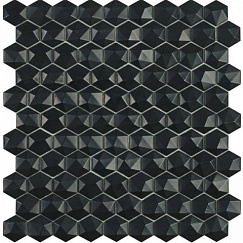 Мозаика Hex Matt Черный  № 903D (на сетке) 31,7x30,7