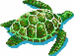 Черепаха A зеленая с тенью 1,648х1,252