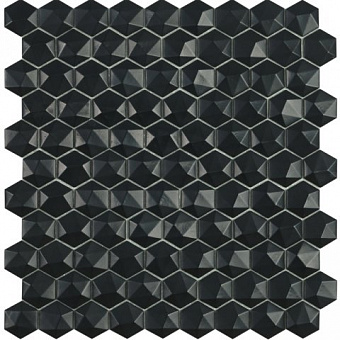 Мозаика Hex Matt Черный  № 903D (на сетке) 31,7x30,7