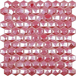 Мозаика Hex Diamond № 375D Красный (на сетке) 31,7x30,7