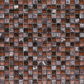 Мозаика 1,5х1,5, Plum mix сетка 30,5х30,5х8