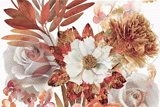 Aure Composicion Savage Flowers Marron 01 30x45