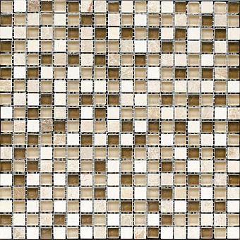 Мозаика 1,5х1,5, Dark olive mix сетка 30,5х30,5х8