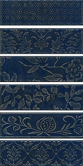 AD/B333/6x/2914 Кампьелло Панно синий (компл из 6-ти шт) 51х28,5х7