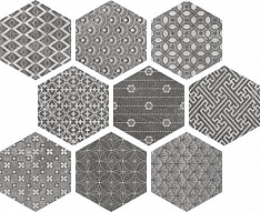 Hexagon Kendo mix Grey 23х26
