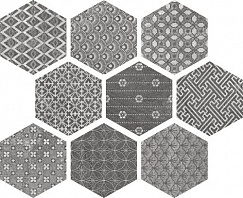 Hexagon Kendo mix Grey 23х26