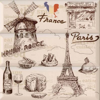 Monocolor Composicion Paris (компл. 3-х шт) 30x30