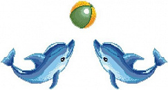 Дельфины с мячом 4,905х2,507