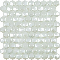 Мозаика Hex Diamond № 350D Белый (на сетке) 31,7x30,7