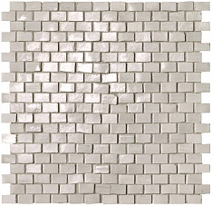 Brickell Brick Mosaico White Gloss 30x30