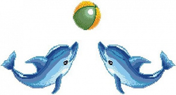 Дельфины с мячом 4,905х2,507
