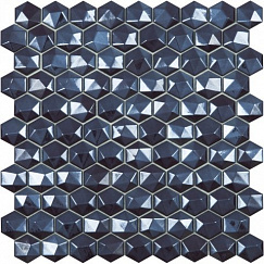 Мозаика Hex Diamond № 374D Синий (на сетке) 31,7x30,7