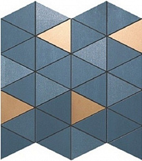 Mek Mosaico Diamond Blue Gold Wall 30,5x30,5