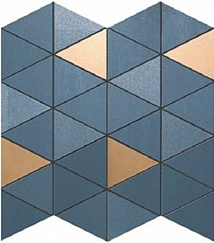 Mek Mosaico Diamond Blue Gold Wall 30,5x30,5