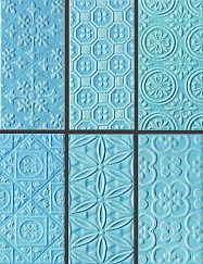 Square Wall Decor Blu Formelle Glitter 12,5х25