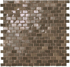Brickell Brick Mosaico Brown Gloss 30x30