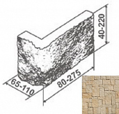 Искусственный камень Турин угол 064 4х6,5х8