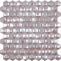Мозаика Hex Diamond № 371D Перламутровый (на сетке) 31,7x30,7
