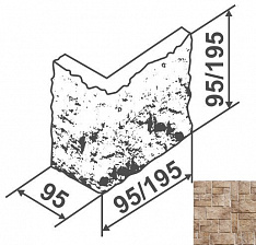 Искусственный камень Нарва угол 046 9,5х9,5х9,5
