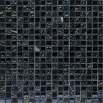 Мозаика 1,5х1,5, Black mix сетка 30,5х30,5х8