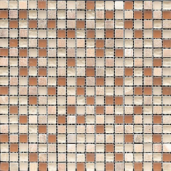Мозаика 1,5х1,5, Sand/beige mix сетка 30,5х30,5х8