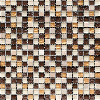 Мозаика 1,5х1,5, Chocolate/brown mix сетка 30,5х30,5х8